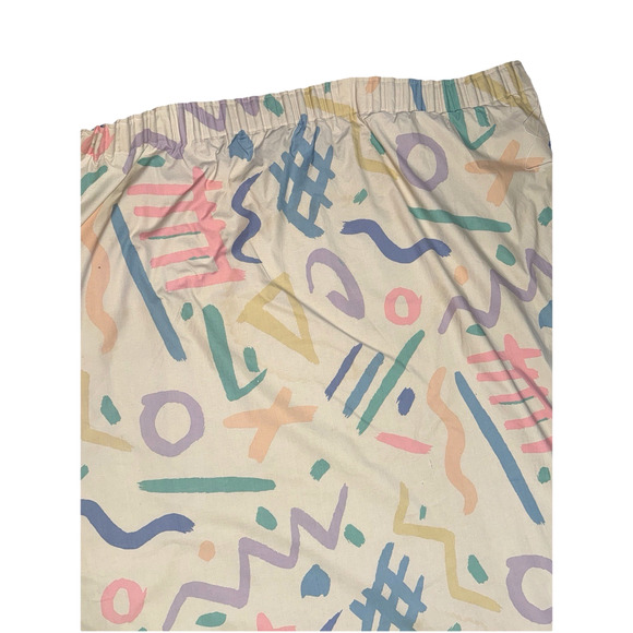 Pair Rare Memphis Core Custom Pleated Drapes Curtains Retro 80s Pop Art Print 2 - Picture 7 of 12